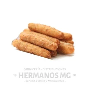 Flamenquín con rulo de cabra y cebolla caramelizada